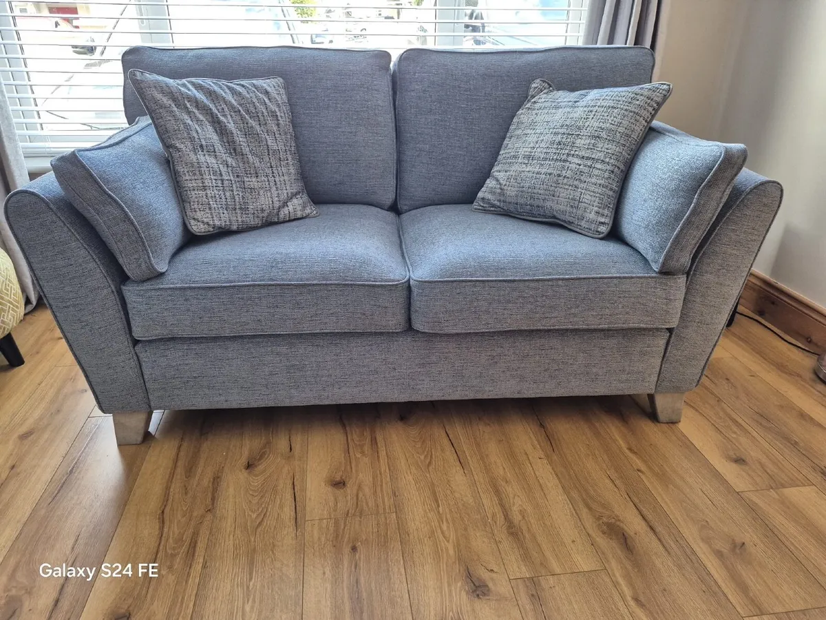 Corner Couch, Matching Two Seater & Pouffe - Image 3