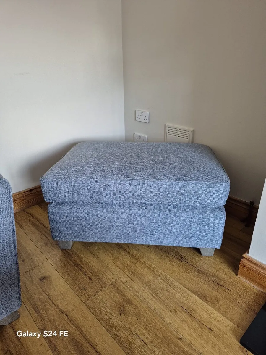 Corner Couch, Matching Two Seater & Pouffe - Image 4