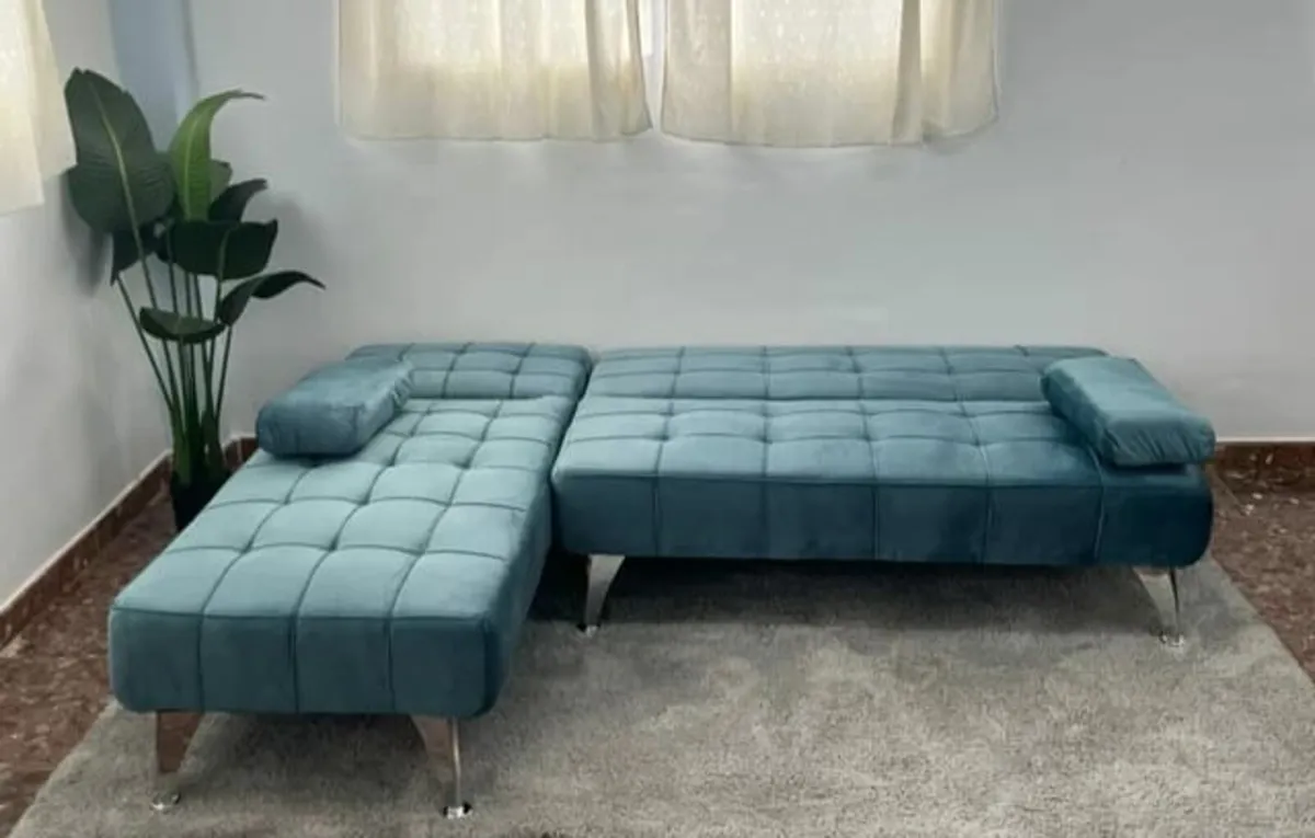 Blue L-Shaped Sofa Bed – Relax by Day, Sleep Well - Image 4