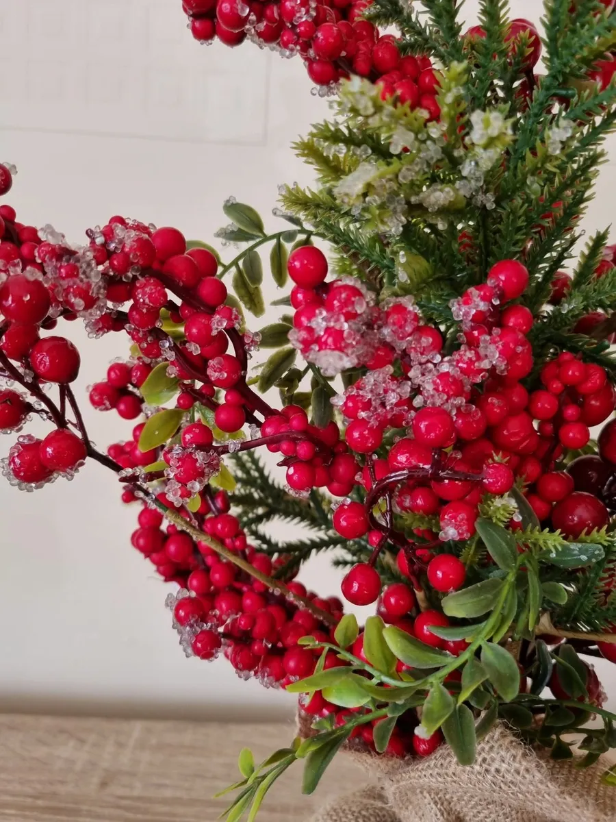 Fern and berry table top red tree H60cm Meadows an - Image 4