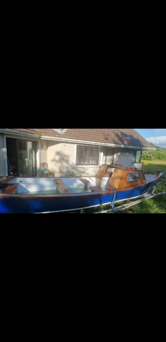 18ft skiff boat, trailer, engine - Image 1