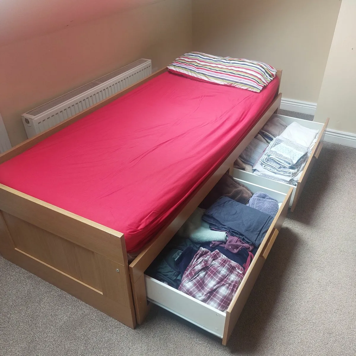 Extendable Ikea Bed (single/double) with Storage - Image 1
