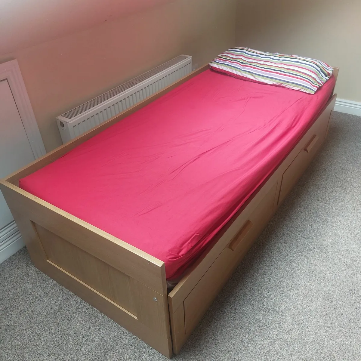 Extendable Ikea Bed (single/double) with Storage - Image 4