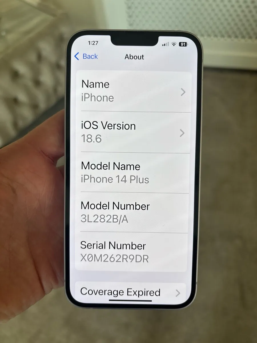 iPhone 14 Plus purple 128GB mint condition - Image 3