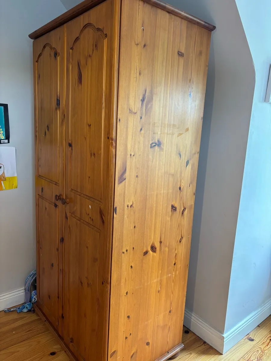 Used Pine wardrobe FREE - Image 2