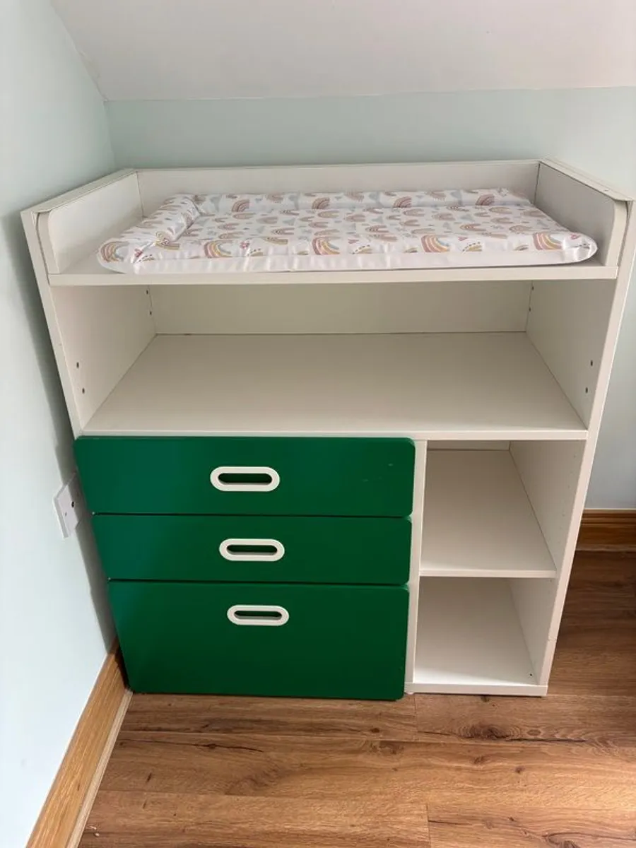3 Piece Baby Furniture - Cot, Changing Unit, Wardrobe - Image 3