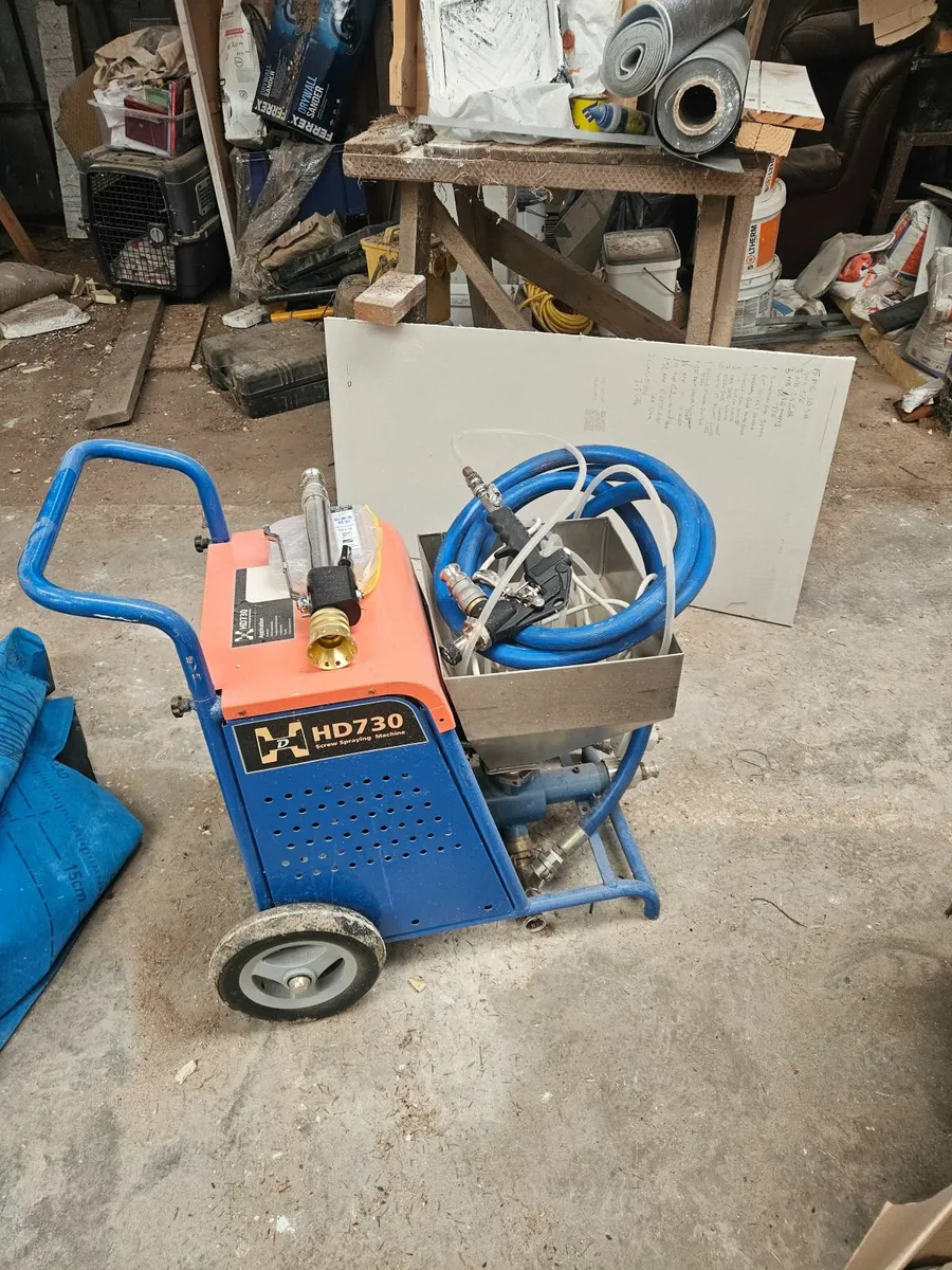 Render spraying machine