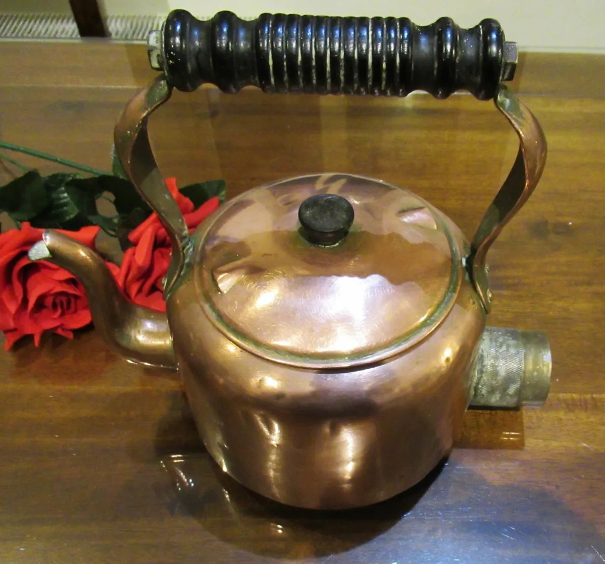 ANTIQUE KETTLE copper electric cottage  vintage - Image 4