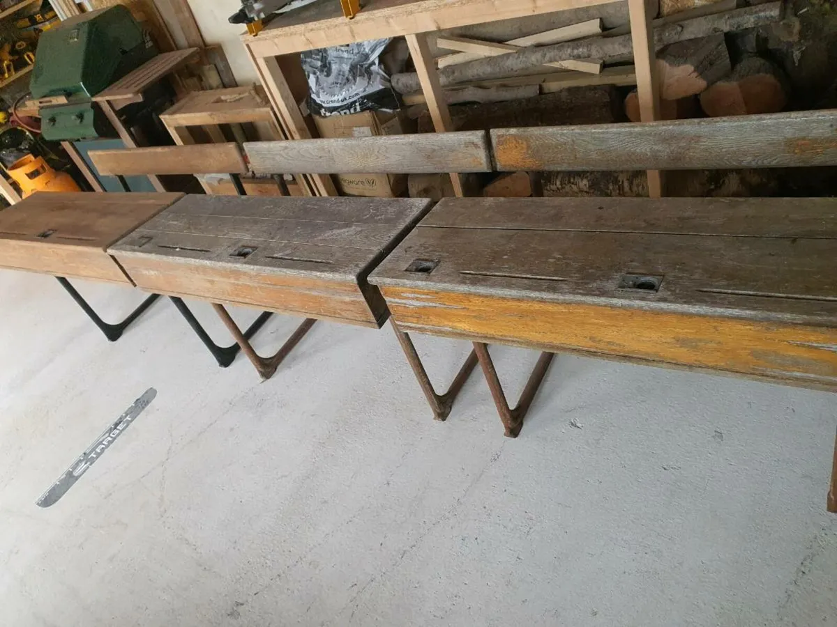 Old Oak School desks - Image 3