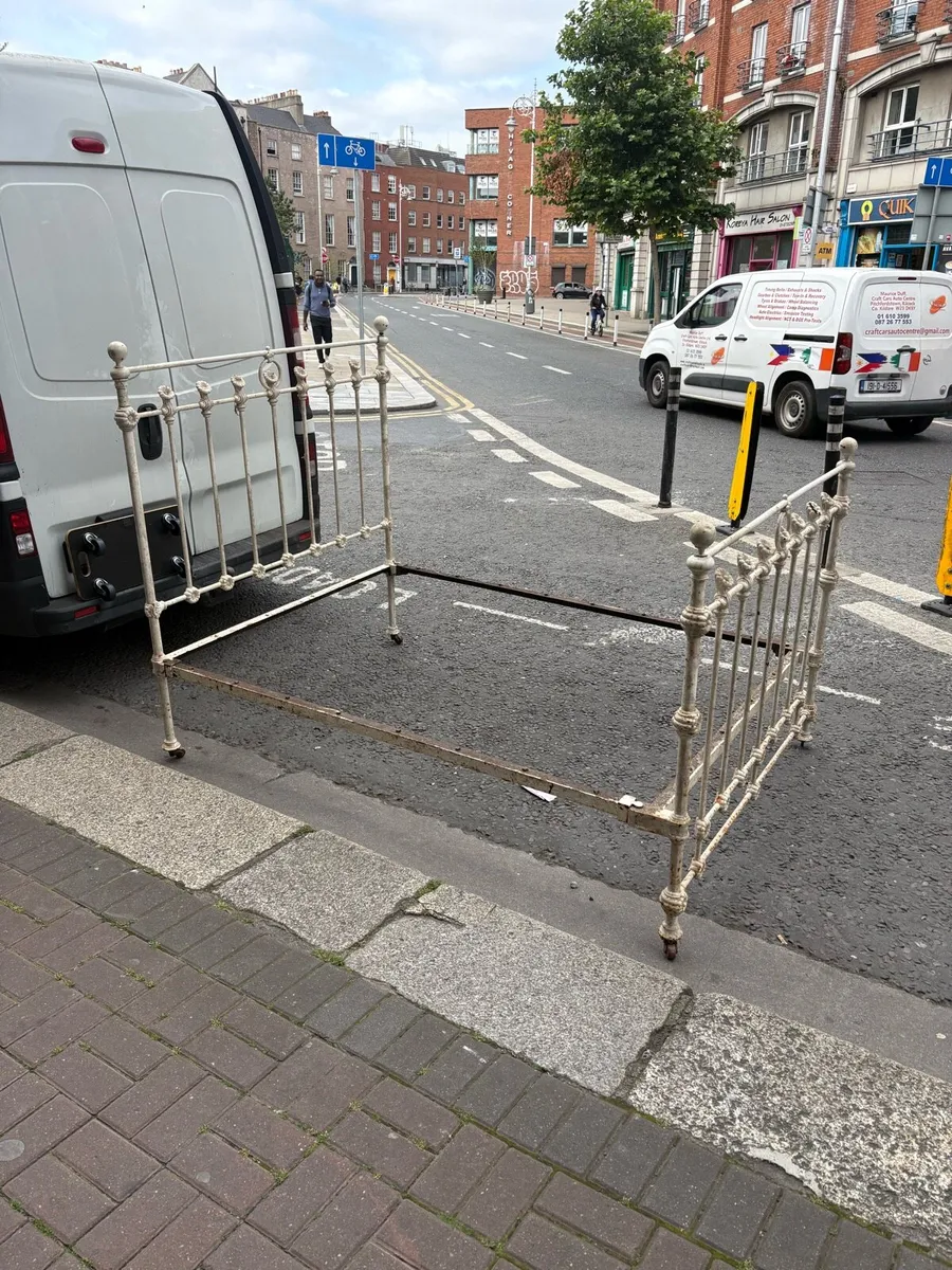 Antique Brass and Iron bed - Image 2