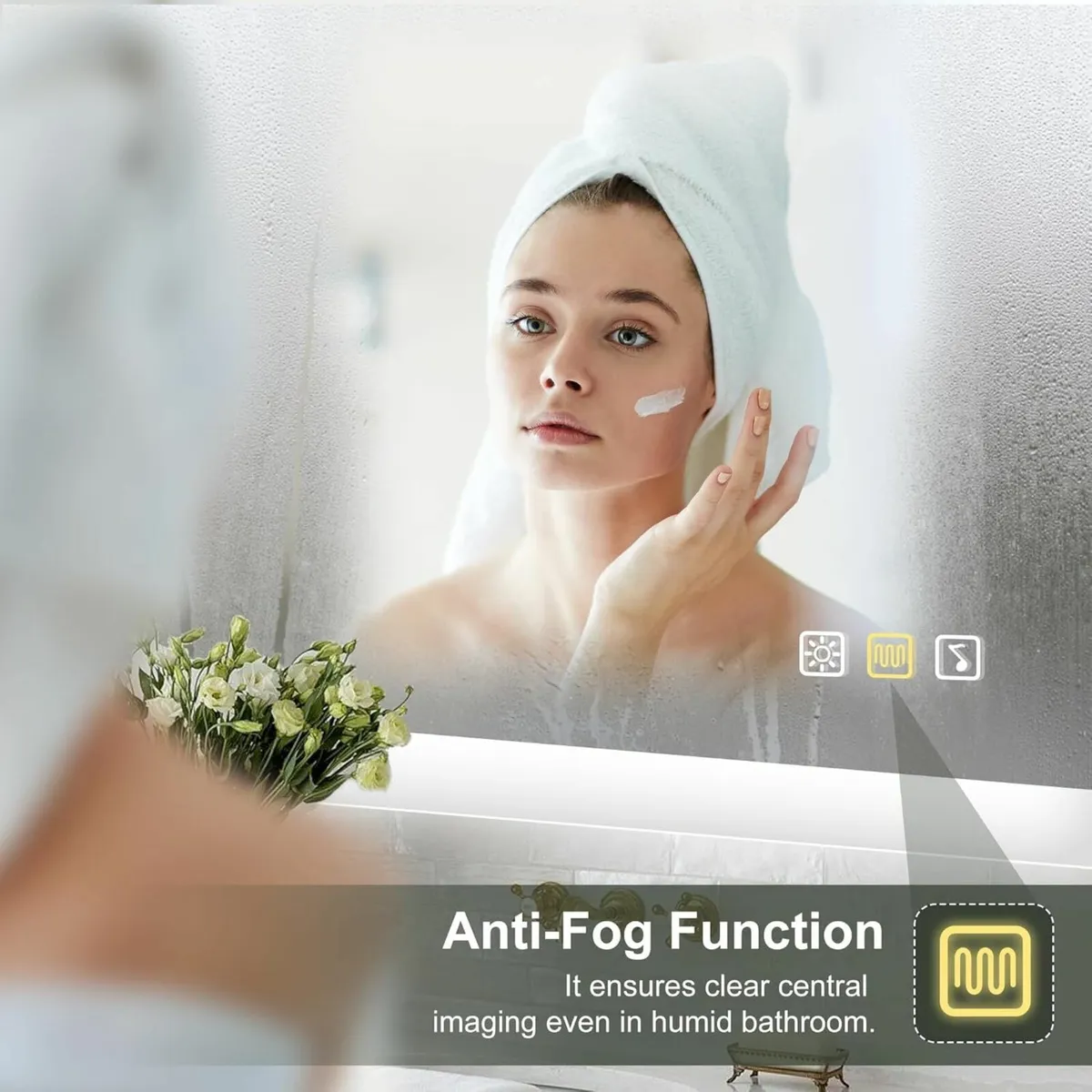 600x800 mm Bathroom Bluetooth Mirror - Image 3