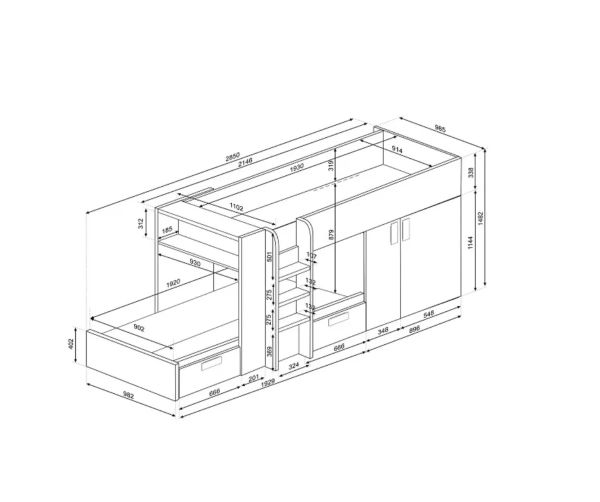 Children’s Bunkbeds with storage - Image 4