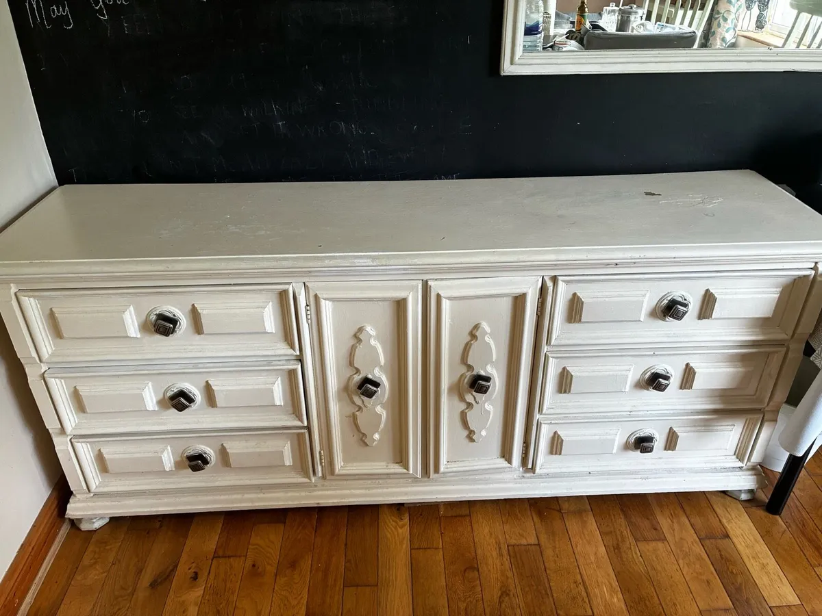 Dutch wooden side board - drawers - Image 1