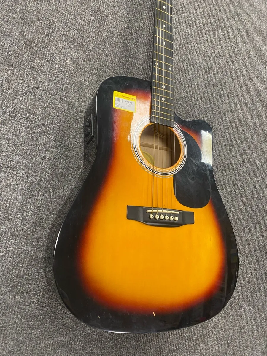 Squire SA-105CE Semi Acoustic Guitar - Image 3