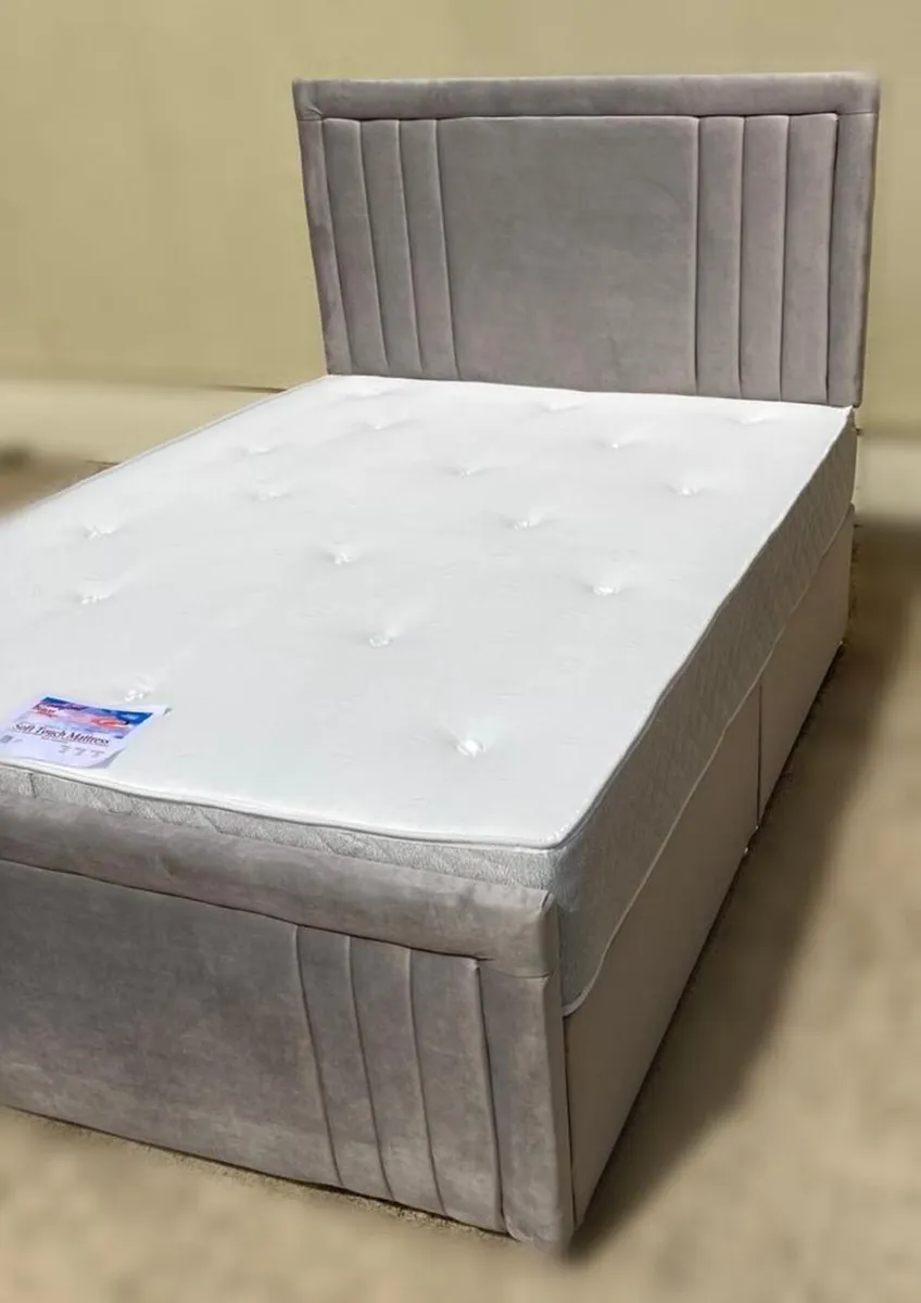 Bumper sandy divan beds and mattress - Image 1