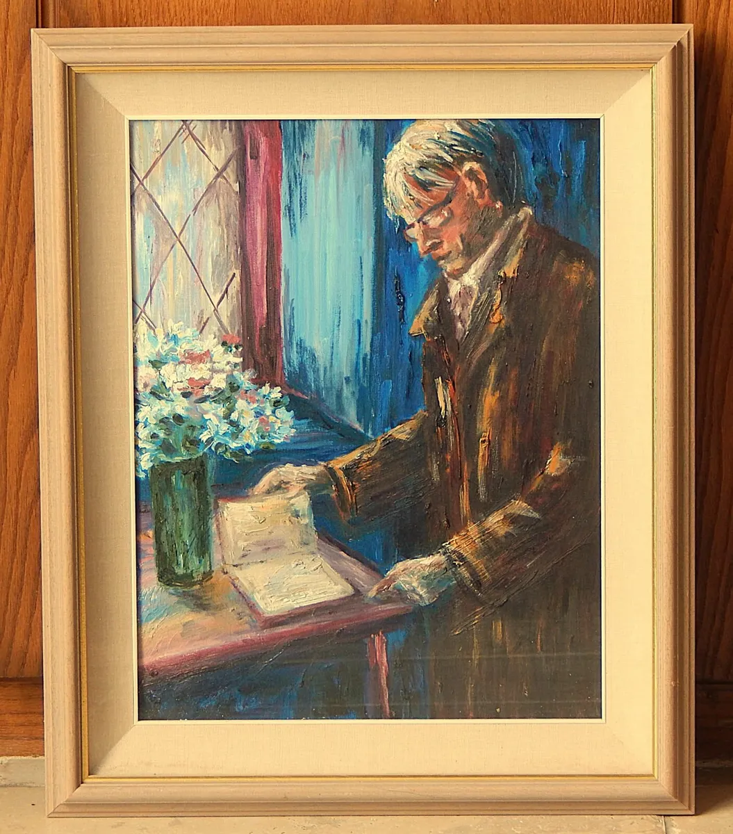 Large Oil Painting on Canvas Panel - Image 1
