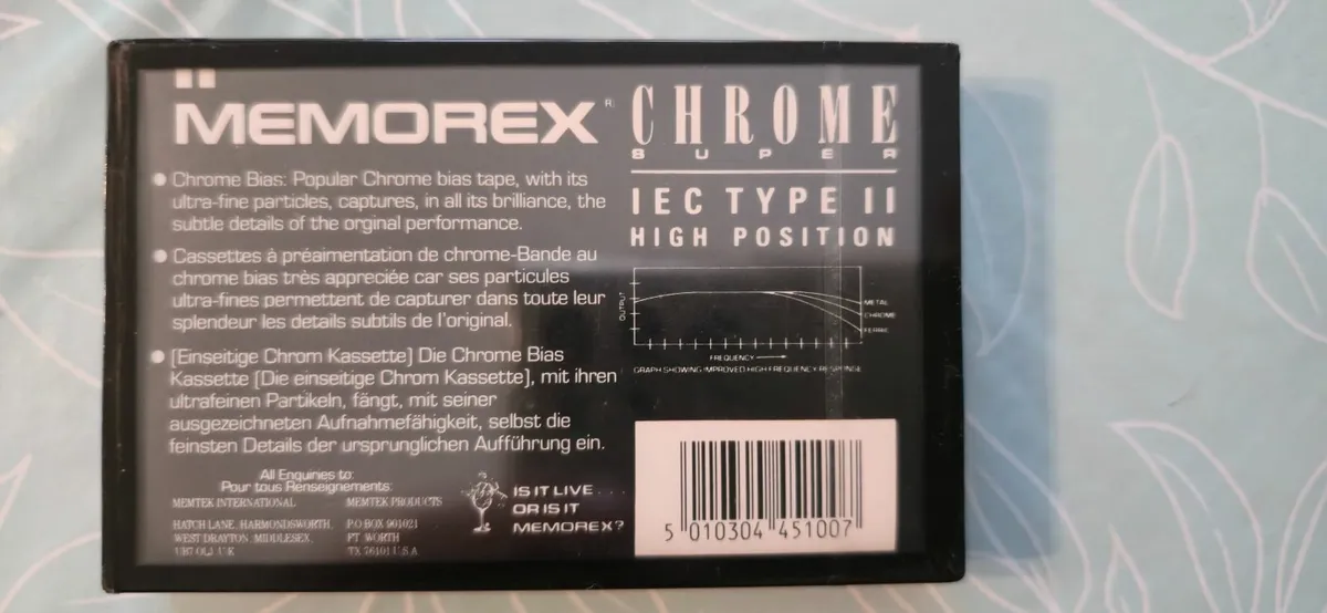 MEMOREX  CRS-X 60 SUPER CHROME TAPE CASETTE NEW - Image 4