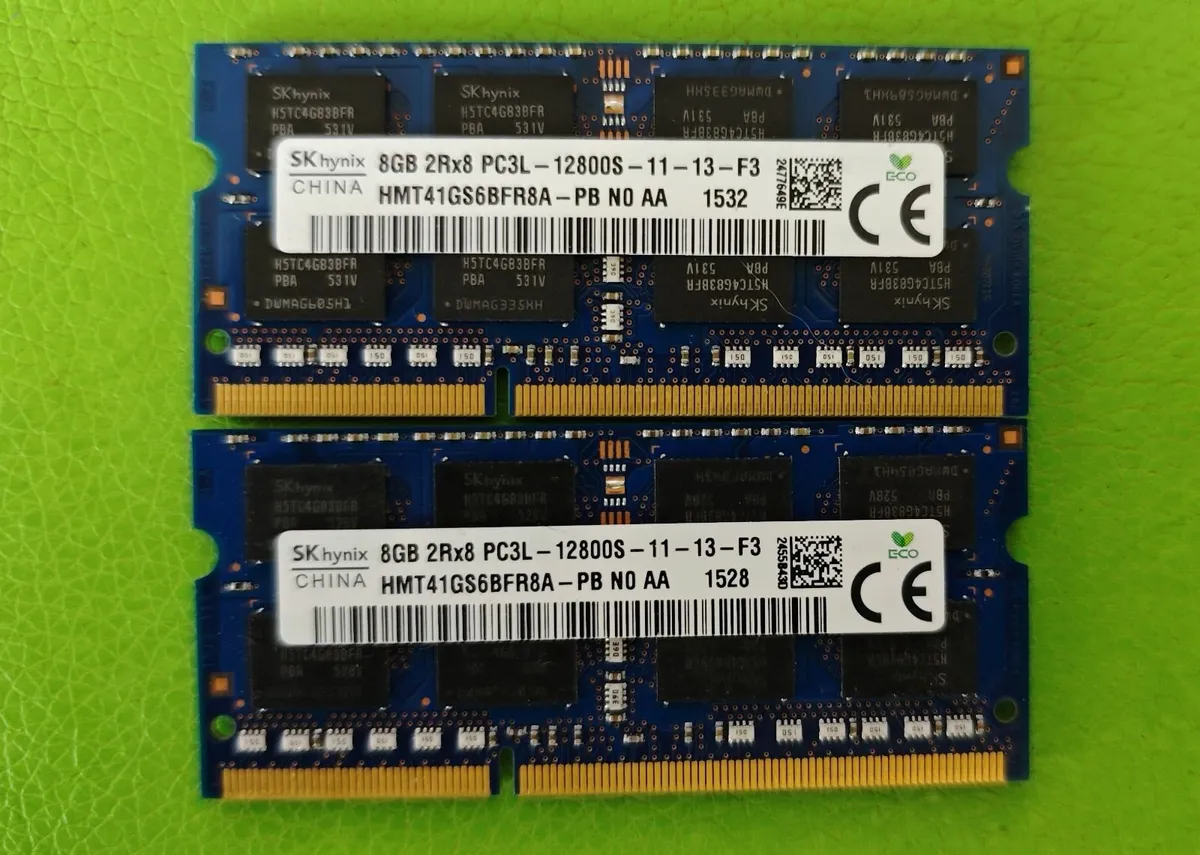 SK Hynix 16GB DDR3 (2x8GB) PC3-12800S Laptop Ram