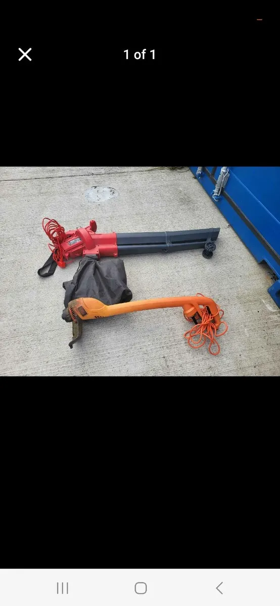 Garden Strimmer and leaf vacuum