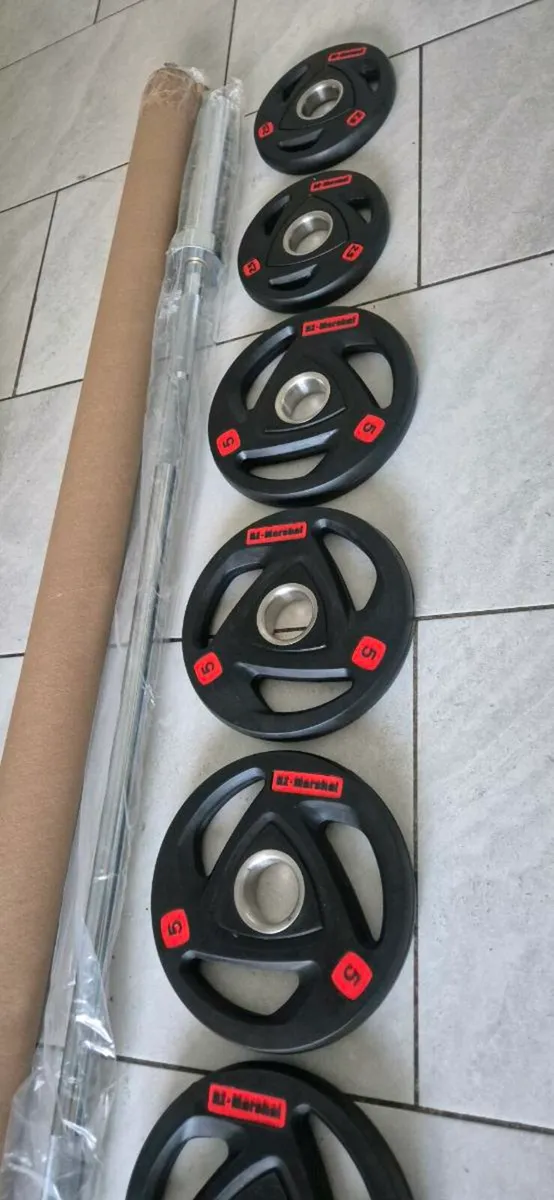 Brand new Olympic weight lifting set (a). - Image 1
