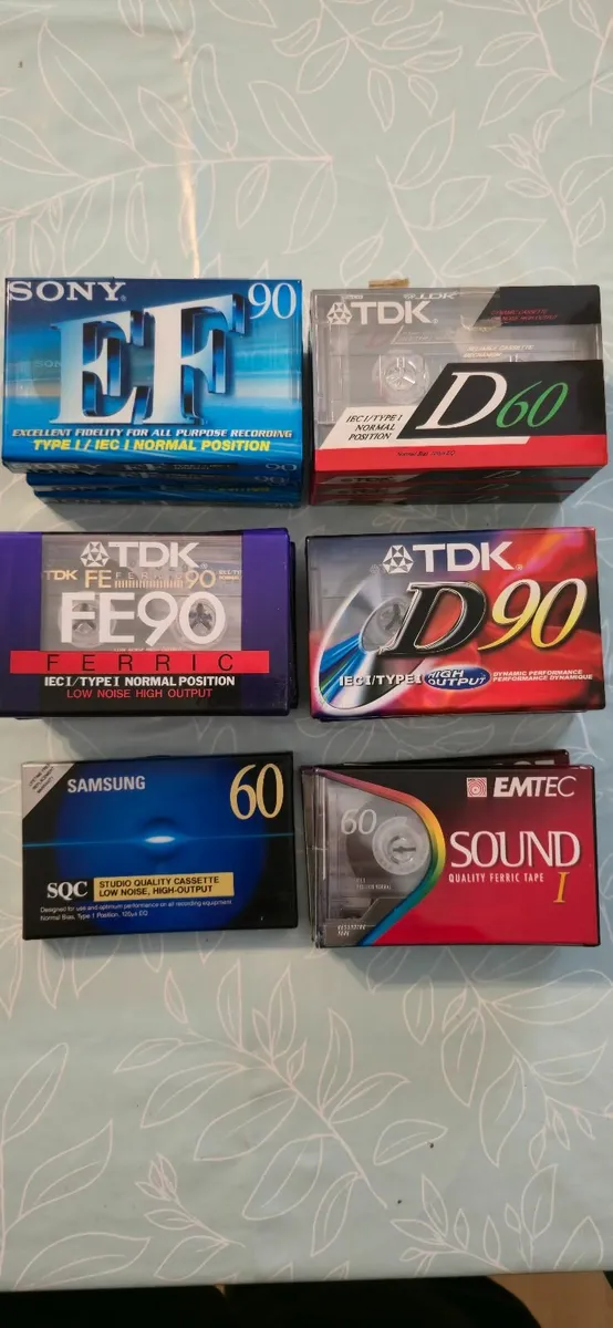 NEW TAPE CASETTE  TDK D90  FE60  SONY EF90  BASF - Image 1