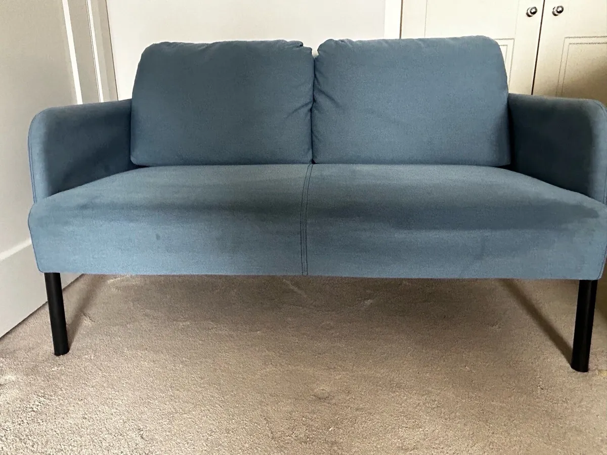 2 seater Ikea sofa blue - Image 1