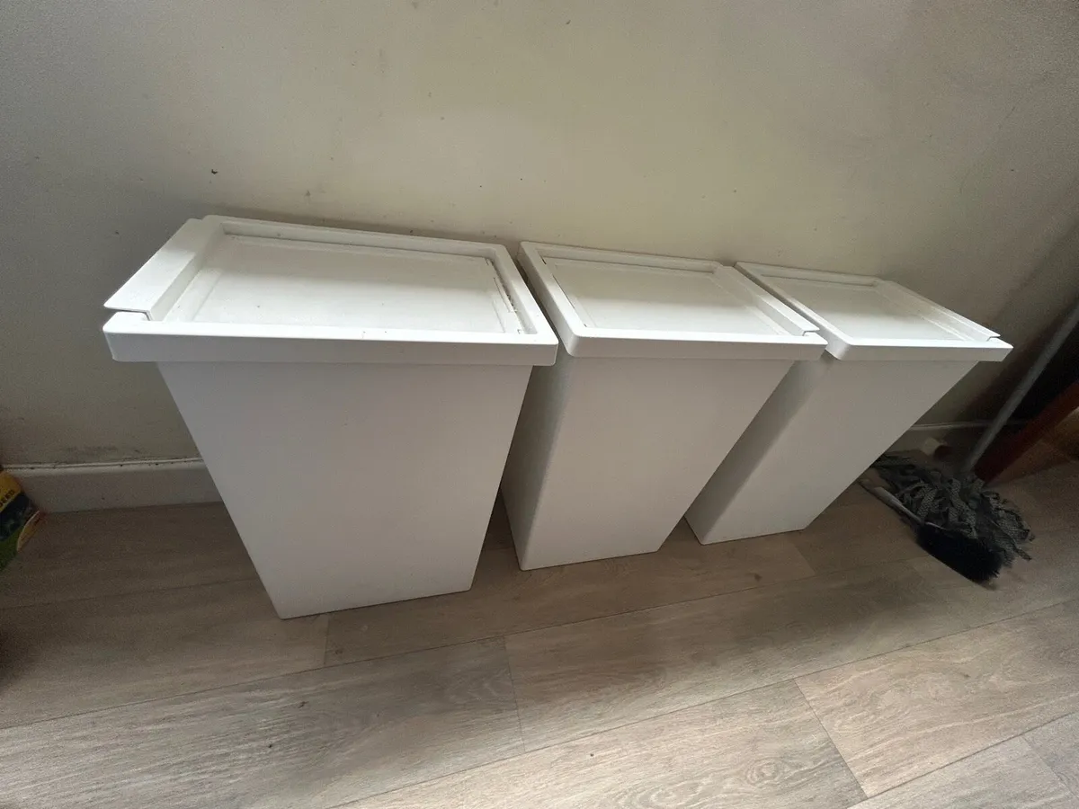 3 kitchen bins