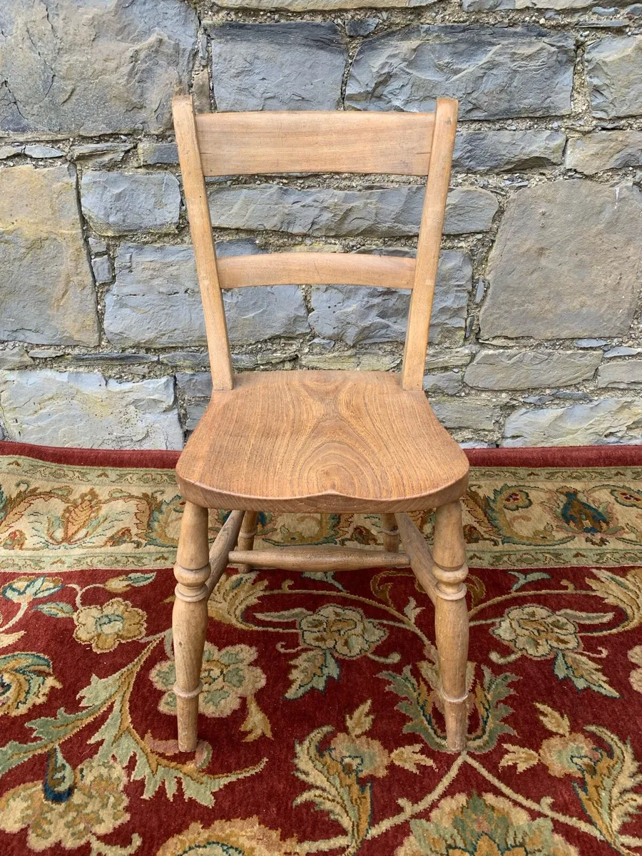 Antique elm kitchen chair. - Image 1