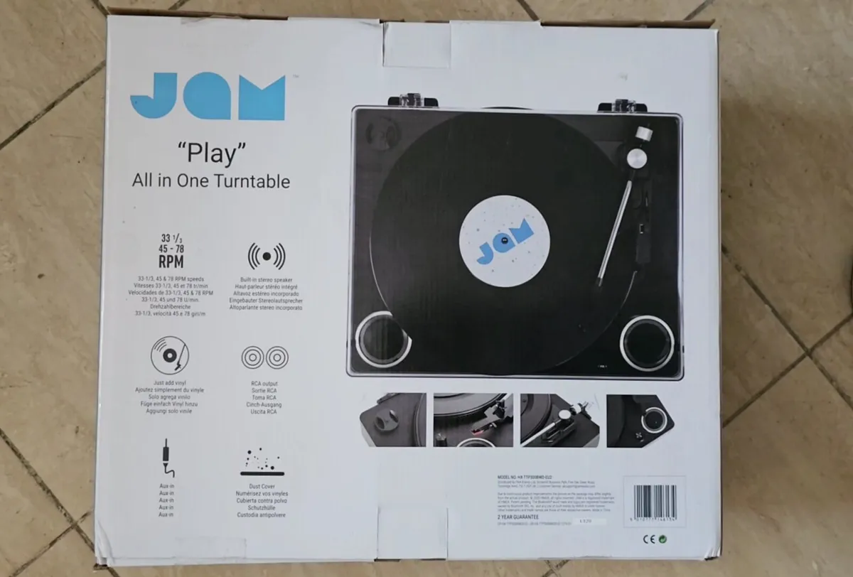 JAM “Play” Turntable + Vinyl Cleaning Kit - Image 1