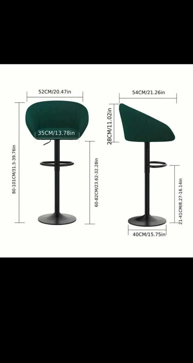 Bar stools set of 2 - Image 3