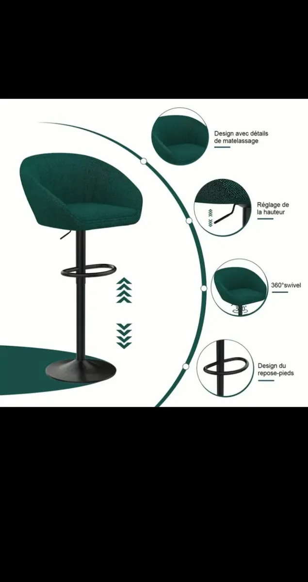 Bar stools set of 2 - Image 4
