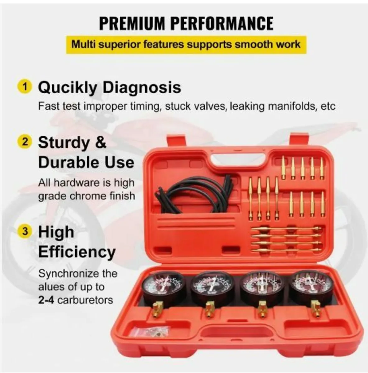 Fuel Vacuum Carburetor Synchronize Tool Kit - Image 4