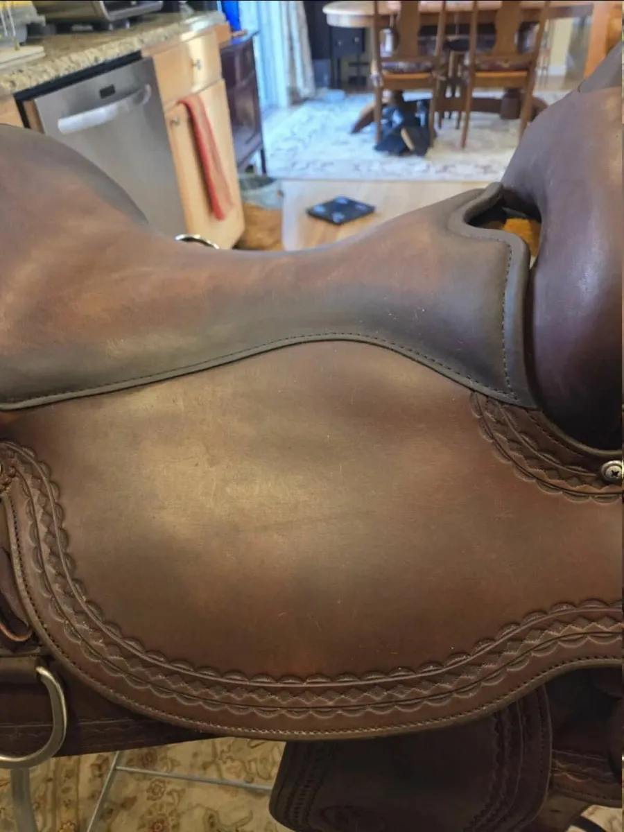 STUNNING WESTERN LEATHER SADDLE CIRCLE Y FLEX LITE - Image 4