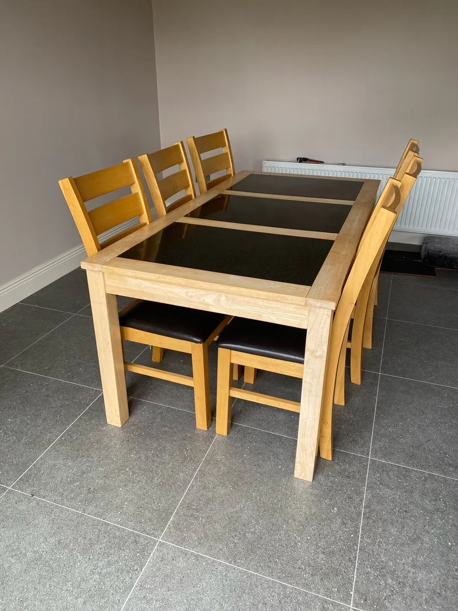 Kitchen table and 6 chairs - Image 1