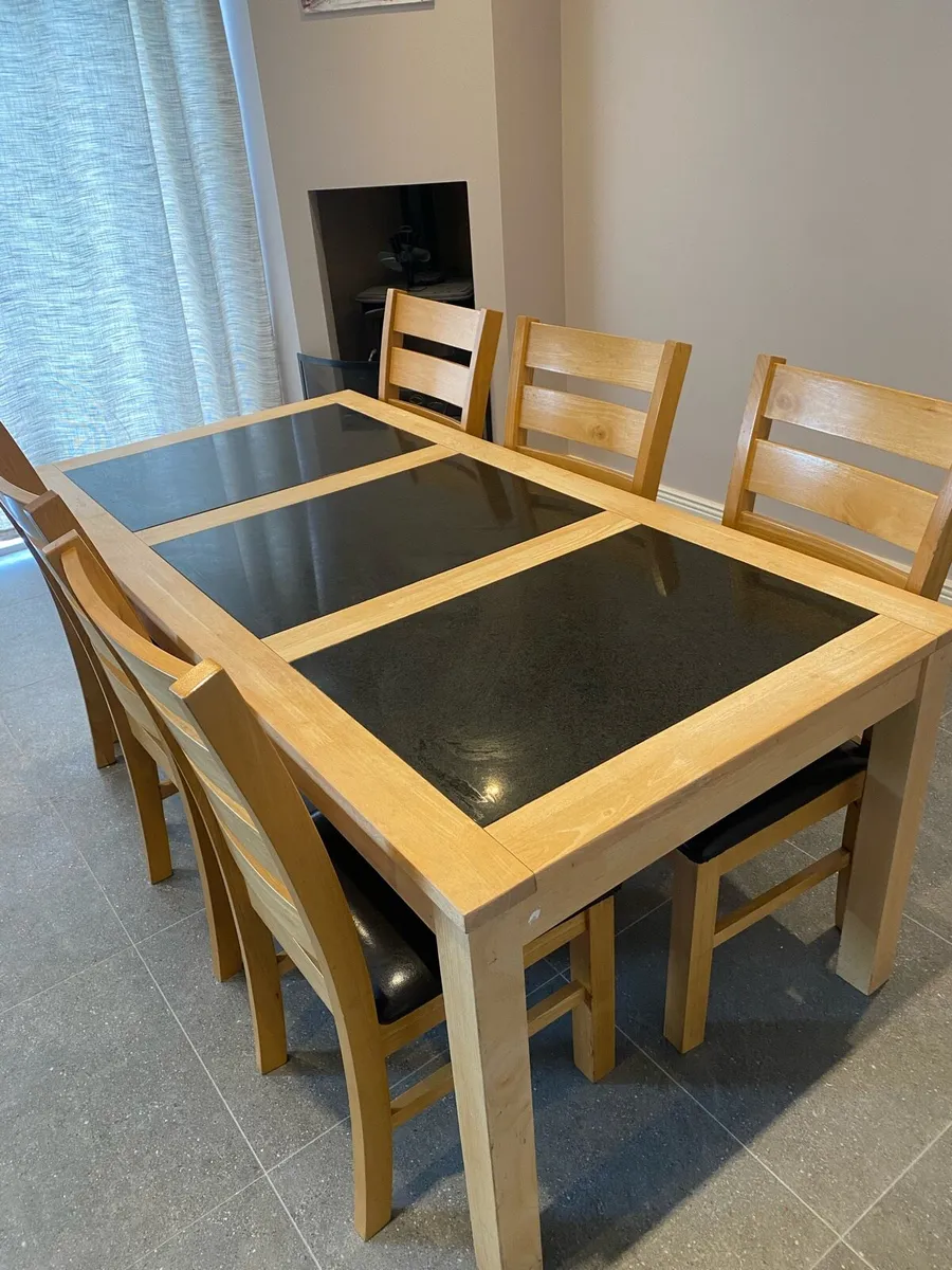 Kitchen table and 6 chairs - Image 2