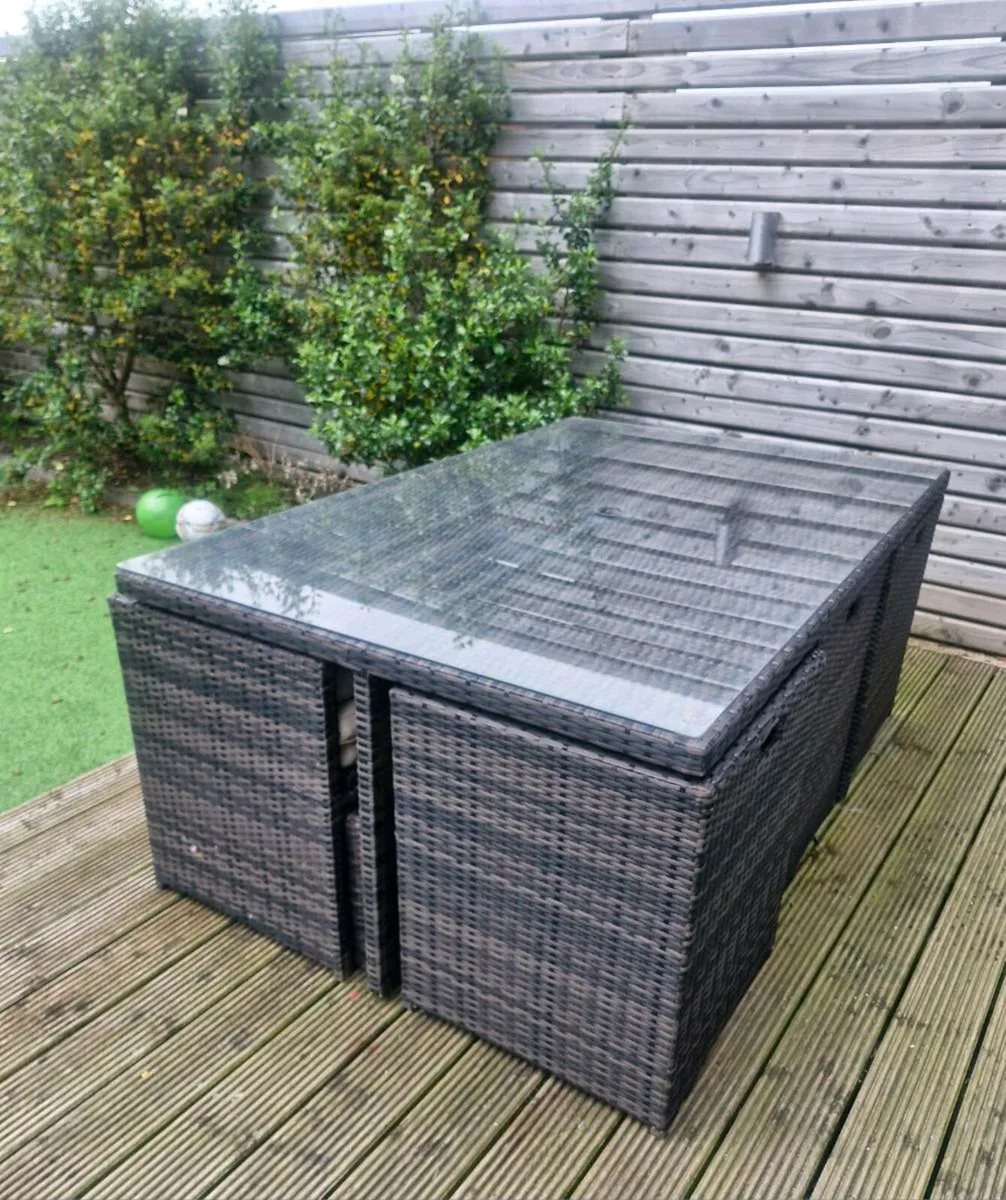 Rattan 6 seater cube Garden Furniture - Image 1