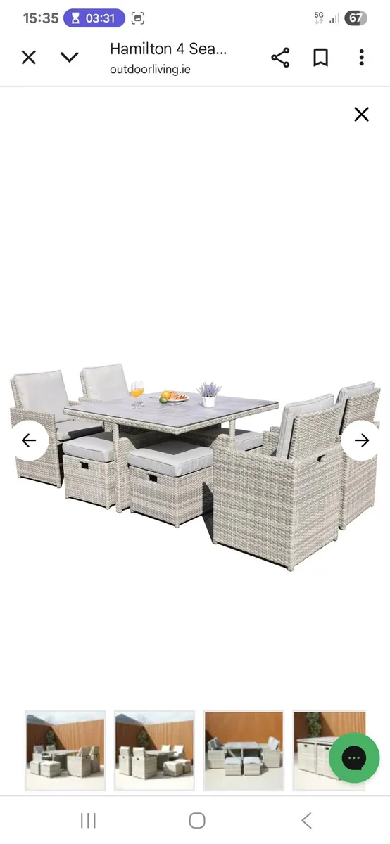 Rattan 6 seater cube Garden Furniture - Image 4