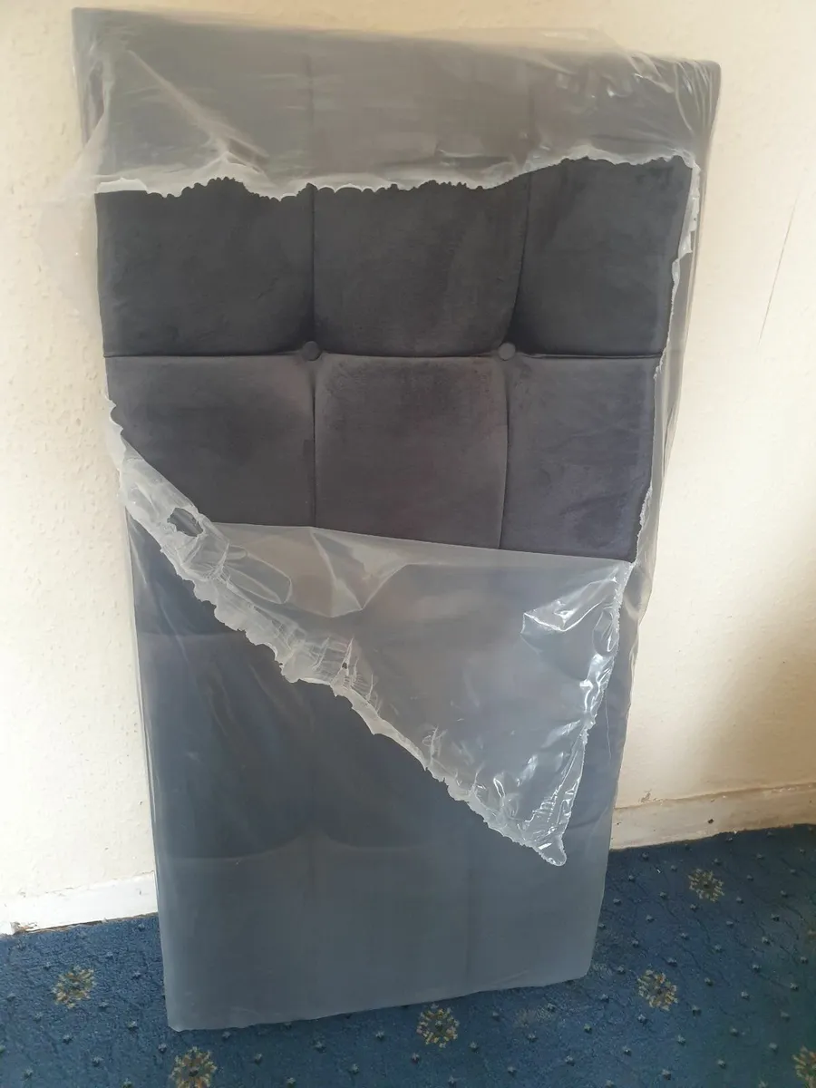 Headboard H60 BUTTONS Small Double Grey new - Image 3