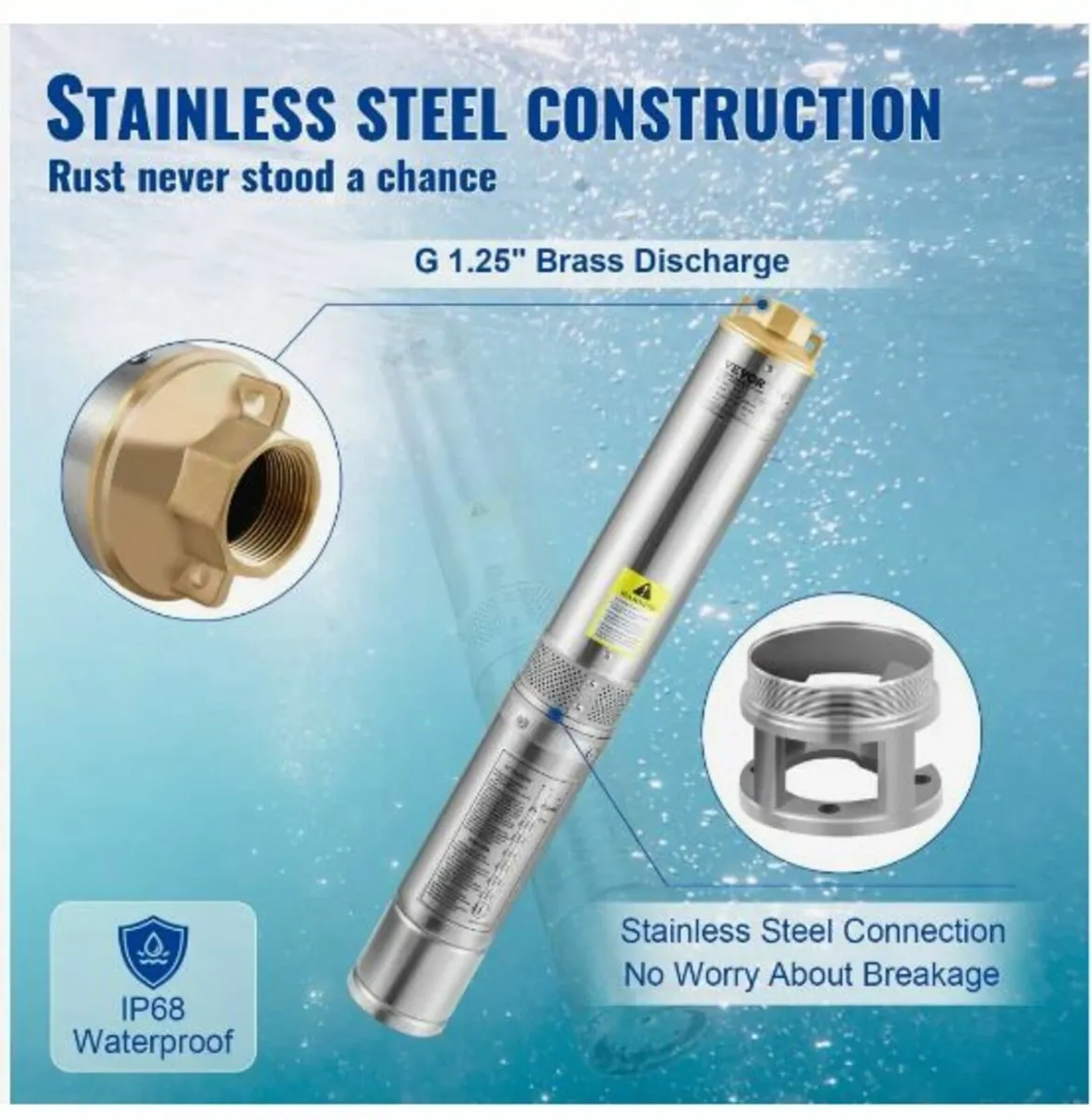 Deep Well Submersible Pump, 750W - Image 2