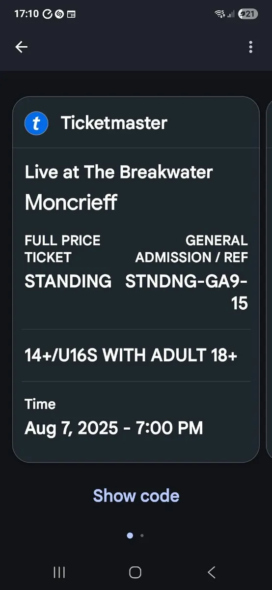 Moncrieff Tickets - Image 1