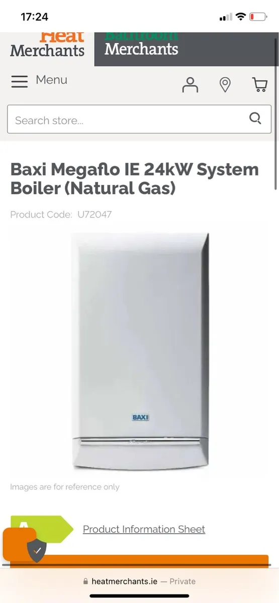 Baco megaflo gas boiler A rated - Image 2