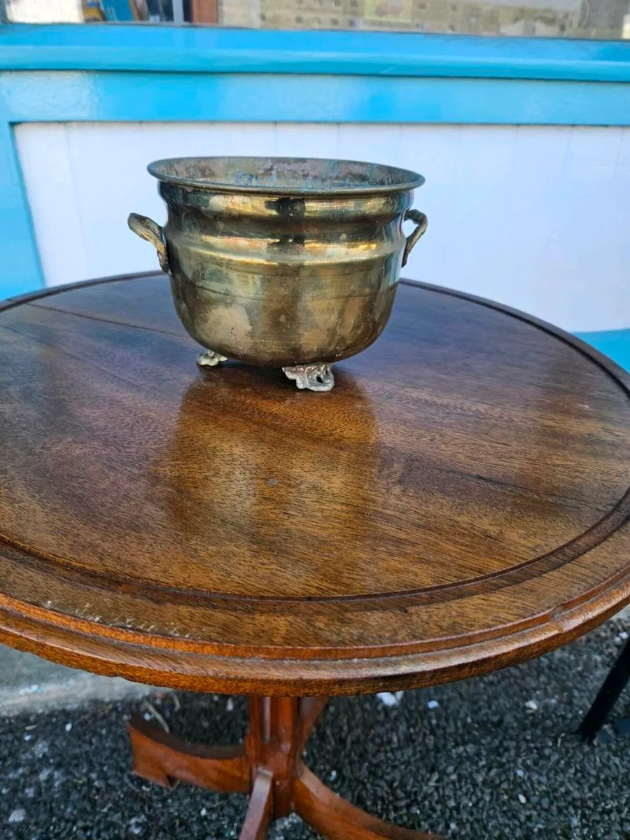 Vintage Brass Pot - Image 3