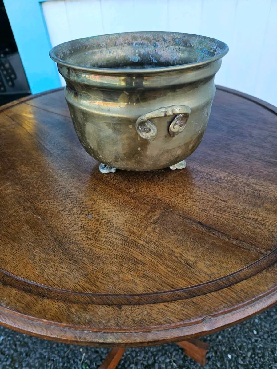Vintage Brass Pot - Image 4