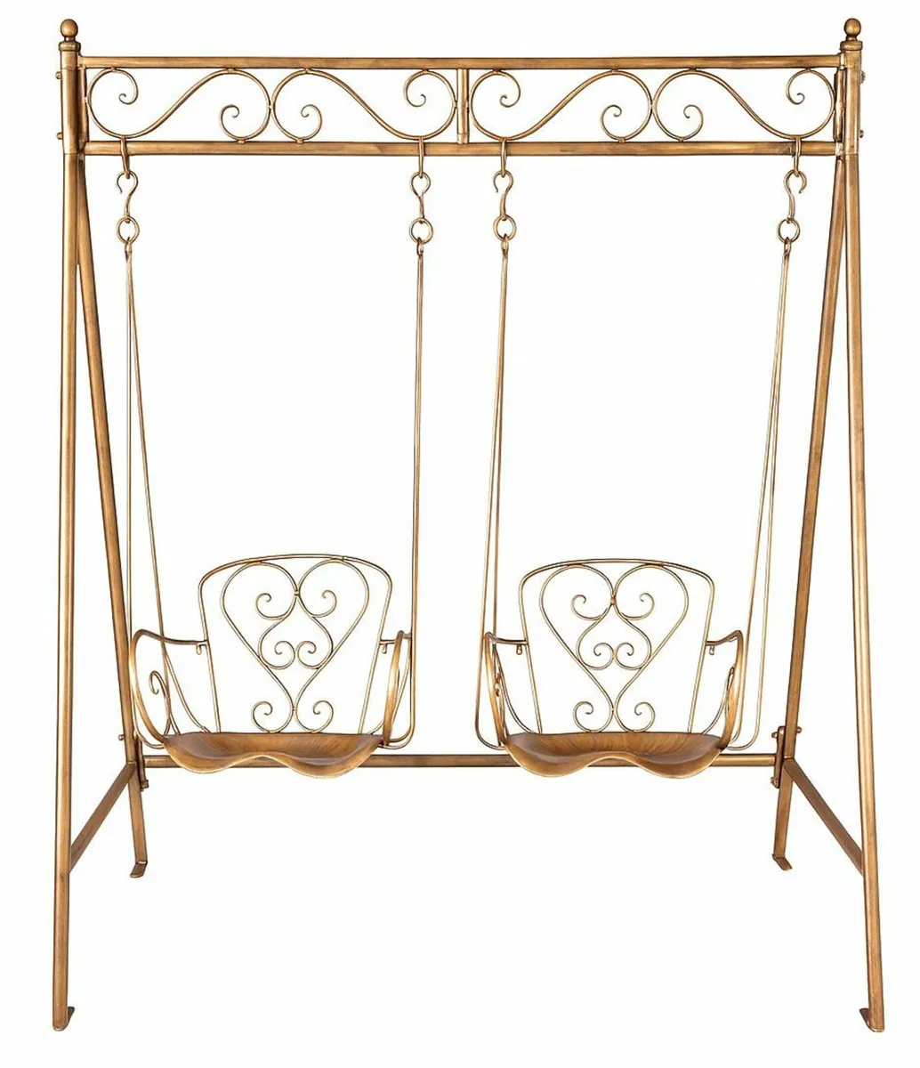 JARDIN de PROVENCE Garden Swing Vintage Wrought Ir - Image 3