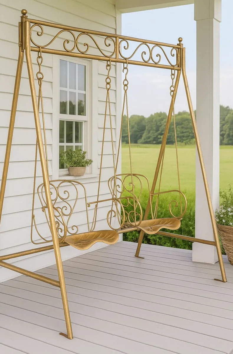JARDIN de PROVENCE Garden Swing Vintage Wrought Ir - Image 1