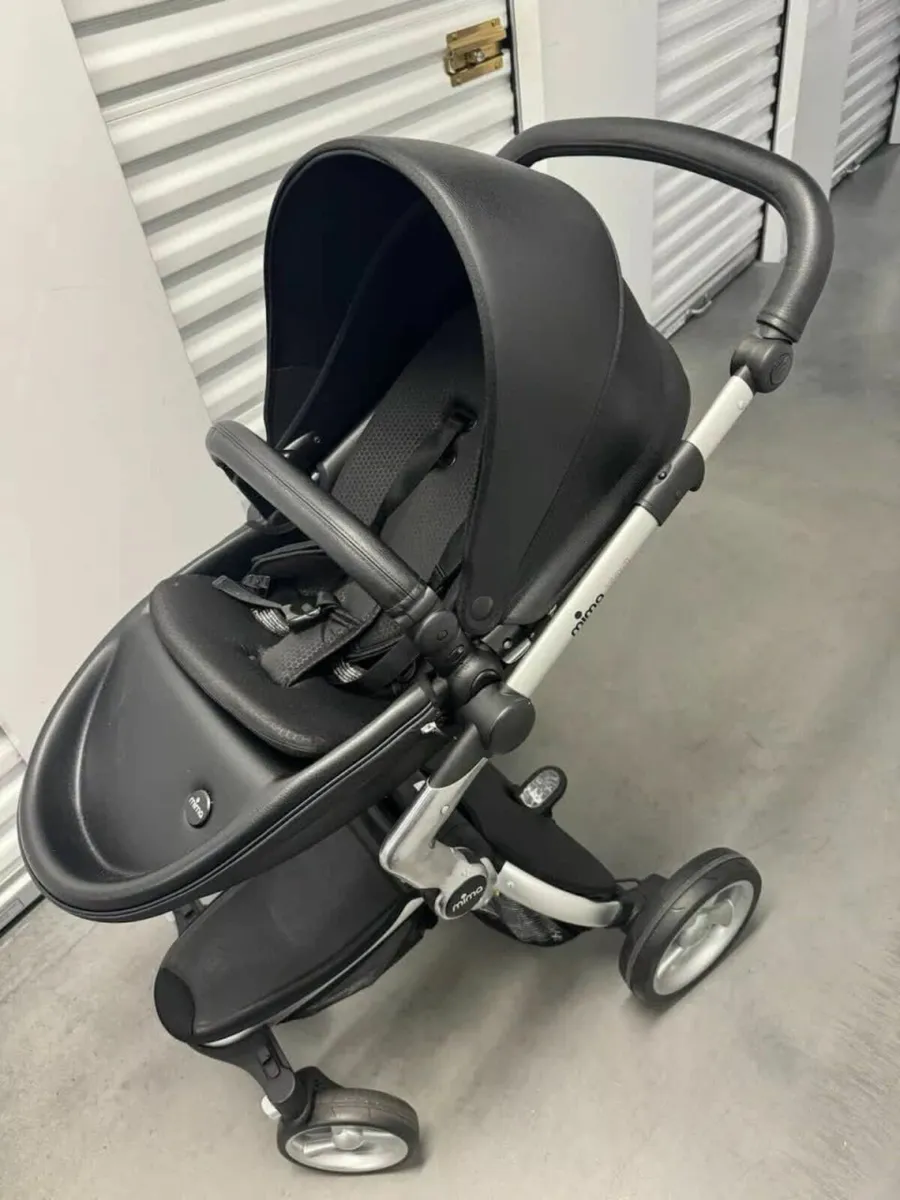 Mima Champagne Chassis Stroller - Black - Image 1