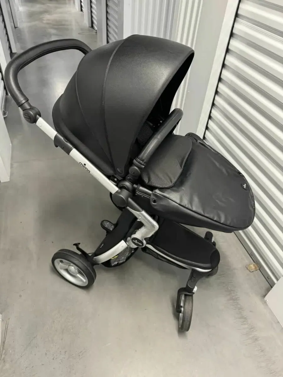 Mima Champagne Chassis Stroller - Black - Image 3