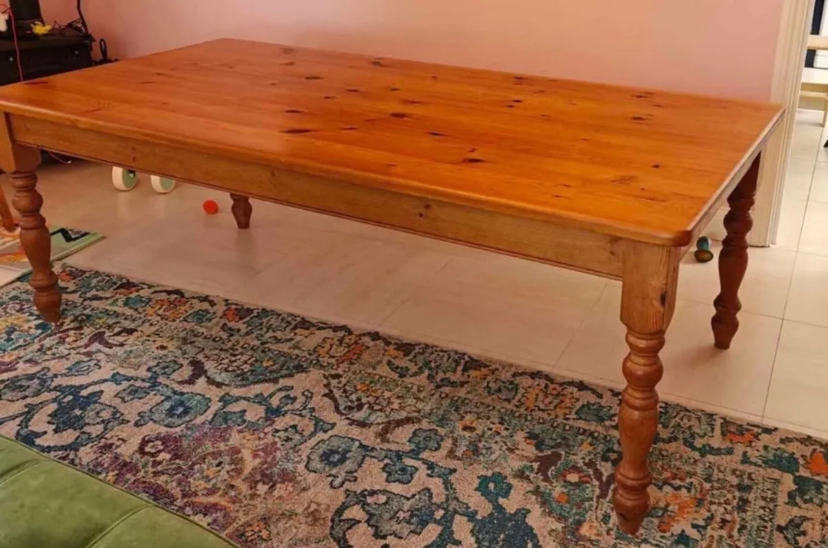 Incredibly Sturdy Long Kitchen Dining Table - Image 2