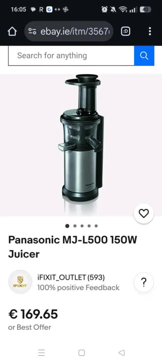 Panasonic MJ-L500 Slow Juicer - Image 1