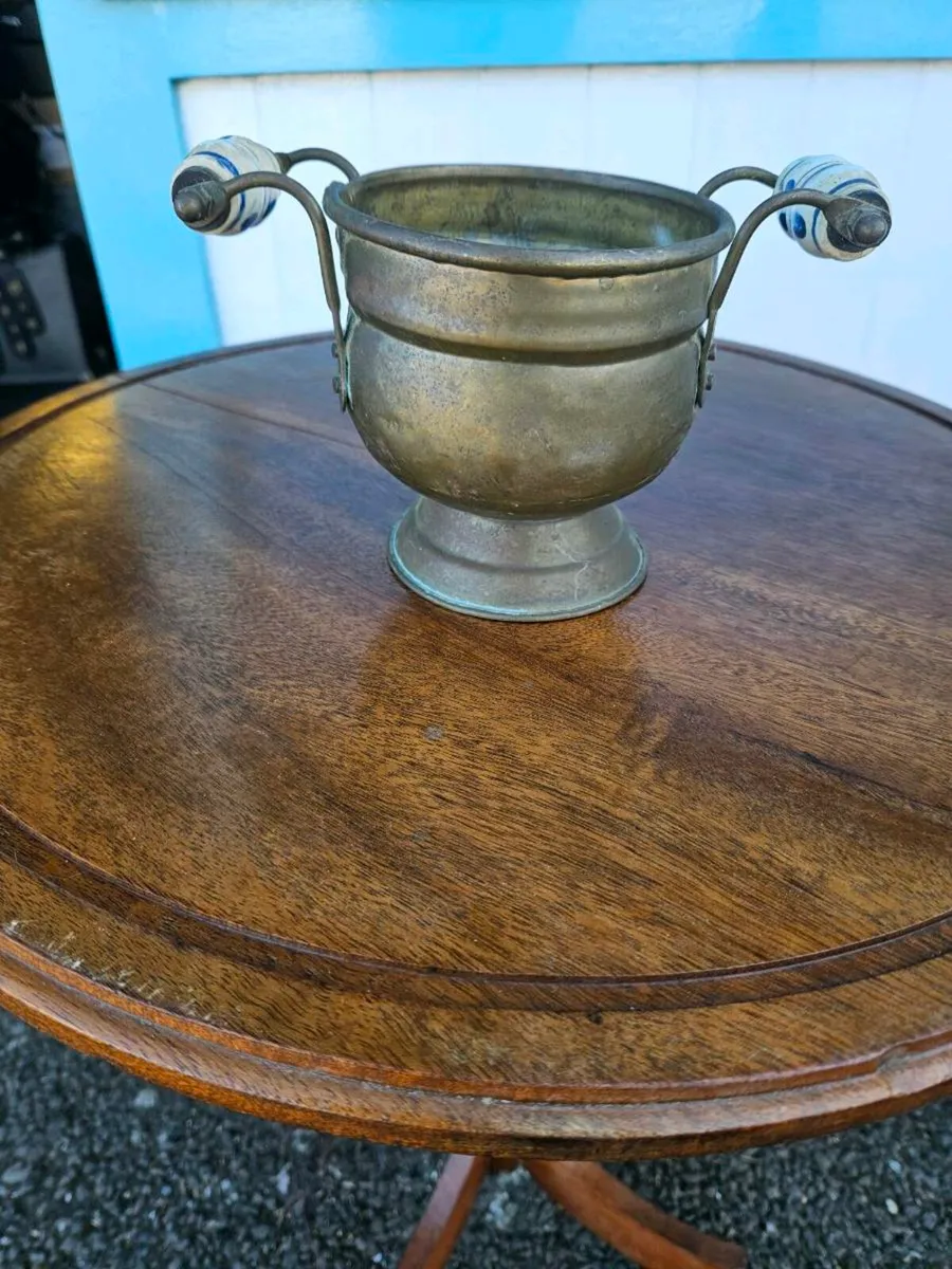 Vintage Brass Pot - Image 2